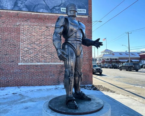 Detroit's own crime-fighter RoboCop finally stands guard in Motor City