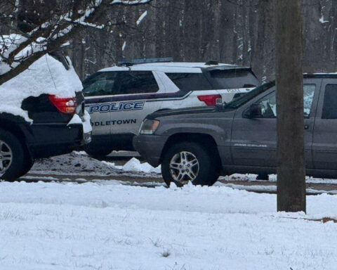 Stabbing suspect steals police cruiser after climbing into window