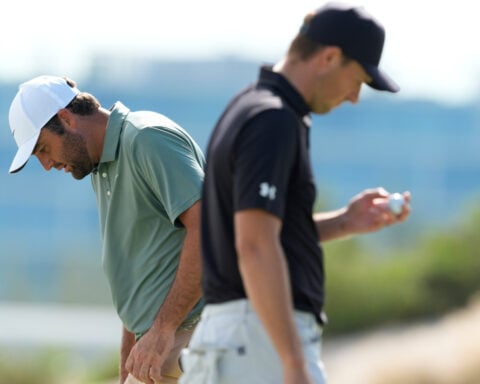 Scheffler returns from 2 months away and shares lead at the Hero World Challenge