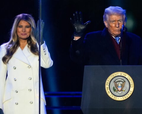 Melania Trump lights the National Christmas Tree after president counts down