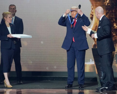 FIFA gives Trump a peace prize in a departure from its traditional focus on sport