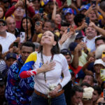 Supporters of Venezuelan opposition leader María Corina Machado march in cities worldwide