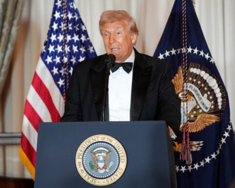 Trump awards medals to the Kennedy Center honorees in an Oval Office ceremony