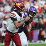 QB Jayden Daniels out again for Commanders after landing hard on previously injured left elbow