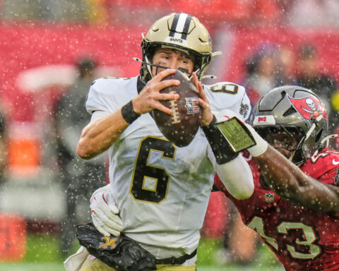 Rookie QB Tyler Shough's 2 TD runs lead Saints to a 24-20 upset of Buccaneers