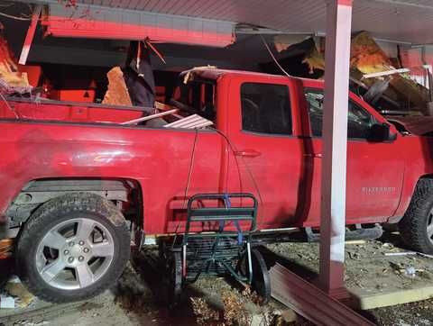 Police say the driver who lodged pickup truck into Perry County firefighter's home had fallen asleep