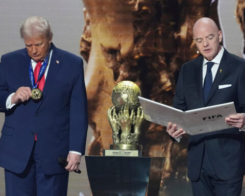 Soccer peace prize for Trump triggers complaints about Infantino to FIFA ethics investigators