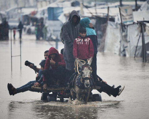 A winter storm chills Gaza and floods tent camps, exposing aid failures