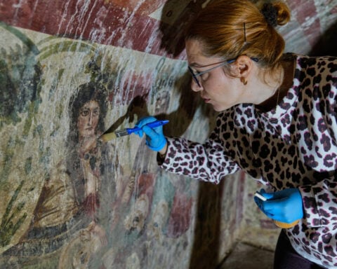 Rare fresco of Jesus as the 'Good Shepherd' uncovered in Turkish town visited by the pope