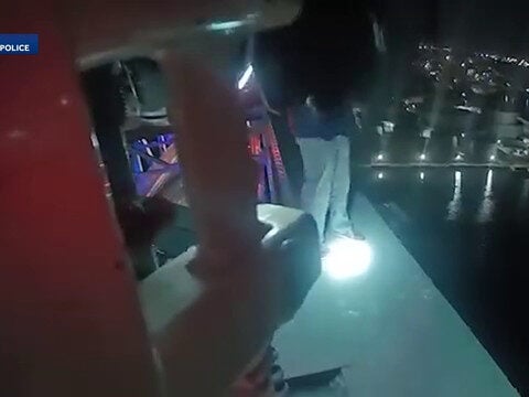 Body camera video shows rescue of man in crisis from Tobin Bridge