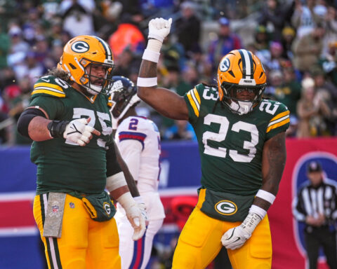 Packers running back Emanuel Wilson joins Josh Jacobs on injured report