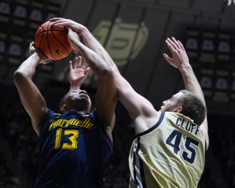 Oscar Cluff scores 22, Braden Smith reaches new milestone as No. 6 Purdue beats Marquette 79-59