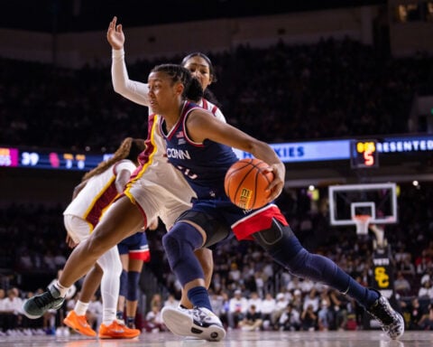 Undefeated UConn keeps top spot in AP Top 25 women's poll; Texas, South Carolina UCLA next