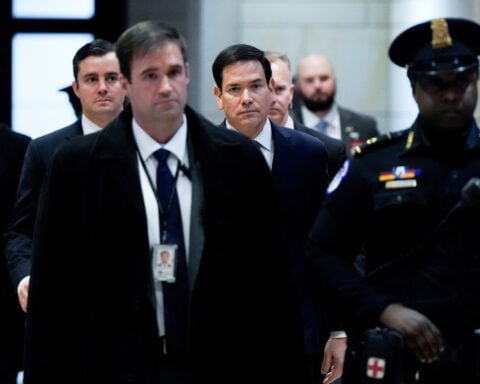 The Latest: Hegseth and Rubio brief lawmakers on US military escalation