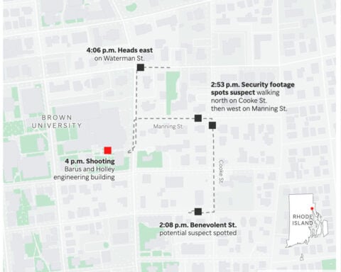 Police fan out to Providence schools to calm worries with the Brown University shooter still loose