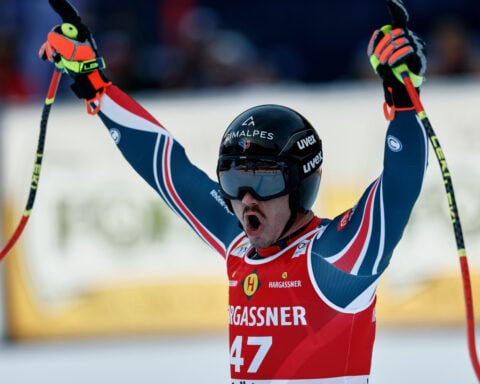 Swiss ski star Odermatt's 50th World Cup win ties him with Tomba for 4th on men's all-time list