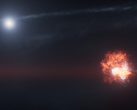 Hubble Space Telescope spies dusty debris from two cosmic collisions