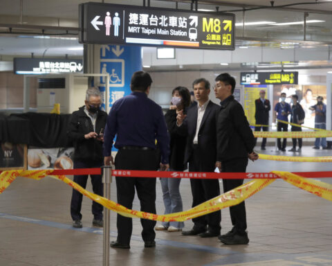 3 killed in Taiwan knife attack, with the suspect later falling to his death from a department store