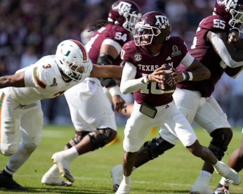 Miami's fierce defense dominates Texas A&M to advance to Cotton Bowl