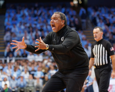 Georgetown coach Ed Cooley's water bottle throw earns him a one-game suspension