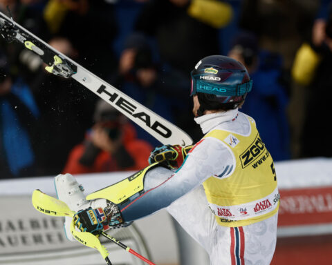U.S.-born Atle Lie McGrath takes World Cup slalom win from Olympic champion Clément Noël