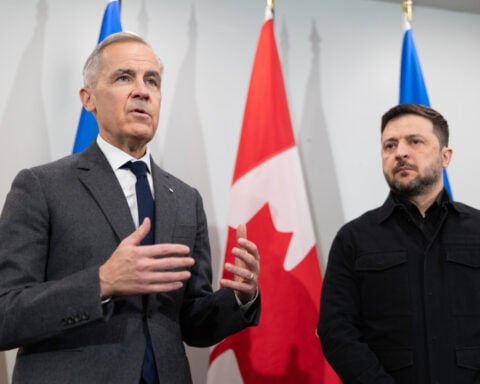 Russia strikes Ukraine's capital and kills at least 1 person a day before Zelenskyy-Trump meeting