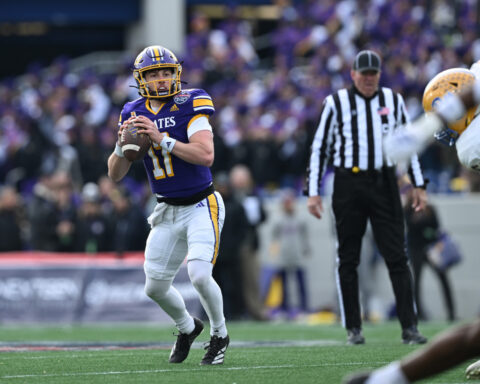 East Carolina takes advantage of 5 Pittsburgh turnovers, wins 23-17 in the Military Bowl
