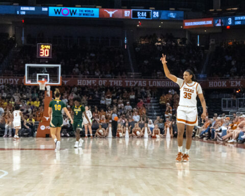 Kyla Oldacre and Madison Booker lead No. 2 Texas over Southeastern Louisiana 120-38