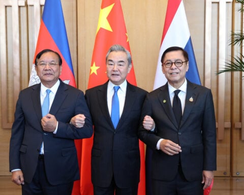 Top diplomats of China, Cambodia and Thailand meet as Beijing seeks a stronger role in dispute