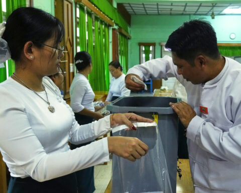 Myanmar's military-backed party claims strong lead in election's first phase