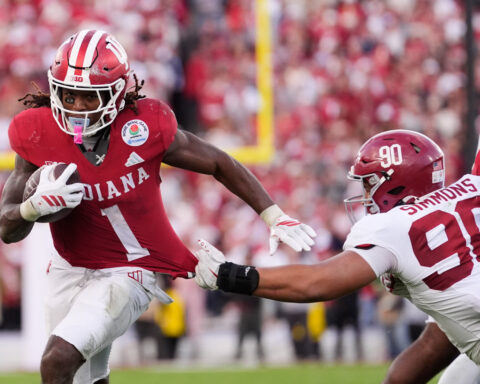Top-seeded Indiana routs Alabama 38-3 for its first Rose Bowl victory, roaring into CFP semifinals