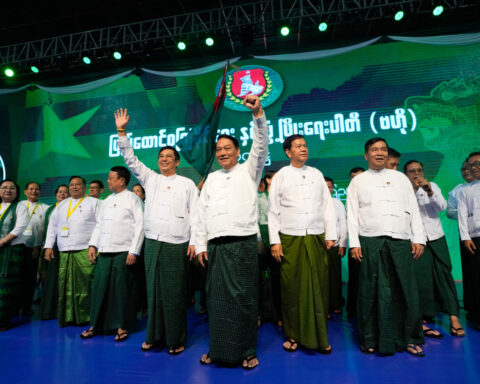 Military-backed party leads in early election results in Myanmar