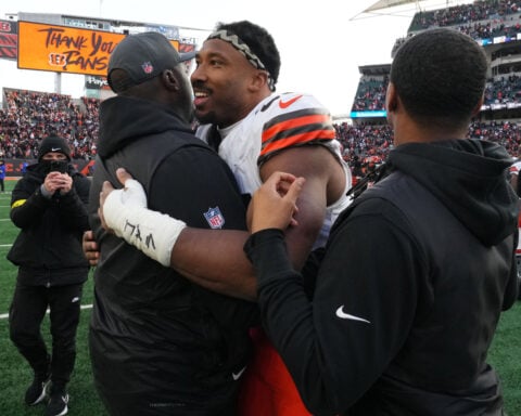 Myles Garrett breaks NFL single-season sack record with 23 and laments not getting 2 more