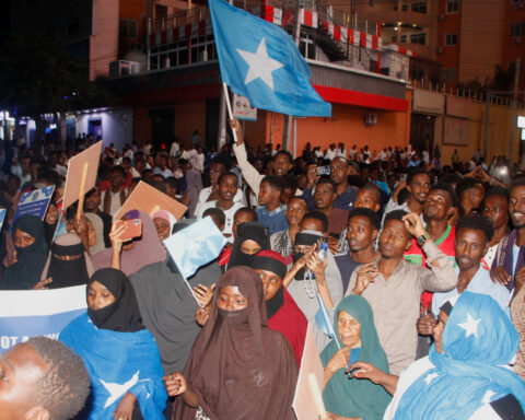 Hundreds in Somalia's capital protest Israel's recognition of breakaway territory of Somaliland