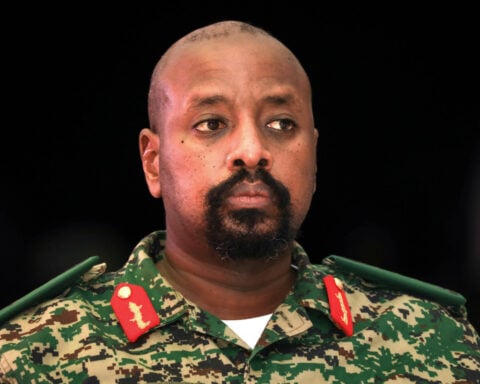 Off the ballot, Ugandan president's son waits in the wings this election