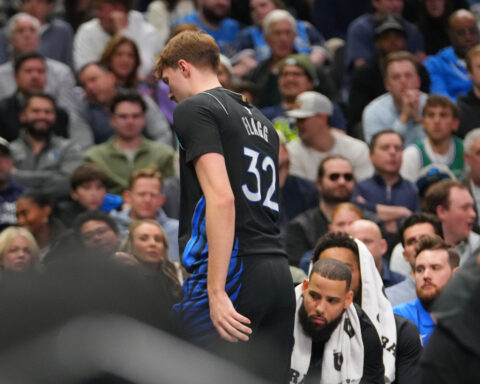 Cooper Flagg sprains an ankle and is ruled out after halftime as Mavs lose to Nuggets