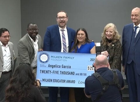 WATCH: Alhambra educator receives $25K award for accomplishments