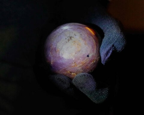 Sri Lanka unveils a rare purple star sapphire claimed to be the biggest of its kind