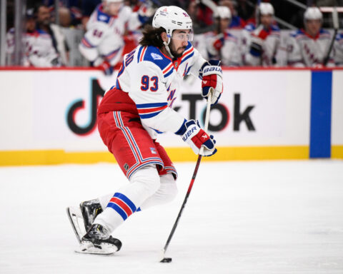 Zibanejad sets Rangers' record for power-play goals, ties team hat trick record in win over Flyers