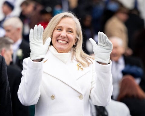 Virginia tradition calls for morning suits at an inauguration. But Spanberger switched things up