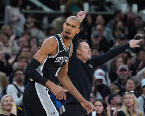 Wembanyama helps Spurs fend off season-high 55 points from Edwards as Spurs top Timberwolves