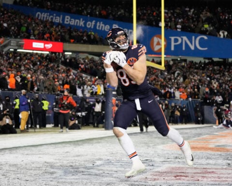 Rams shake off wild, late TD pass by Caleb Williams, beat Bears 20-17 in OT to reach NFC title game