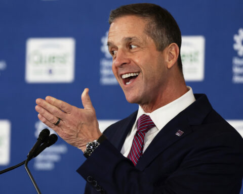 New coach John Harbaugh embraces the challenge of turning the Giants back into contenders