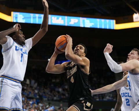 Bilodeau's late 3-pointer helps UCLA stun No. 4 Purdue, snapping Boilermakers' 9-game winning streak