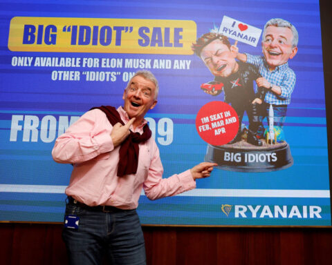 Ryanair boss Michael O’Leary welcomes public feud with Elon Musk