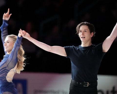 Olympic ice dancers Zingas and Kolesnik lead American sweep in rhythm dance at Four Continents