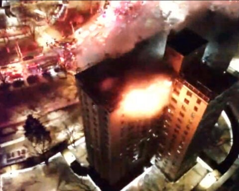 Gas explosion, fire on top floors of New York City apartment building kills 1, injures 14