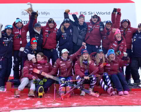 Shiffrin returns to GS podium after 2 years. Hector wins and Moltzan second