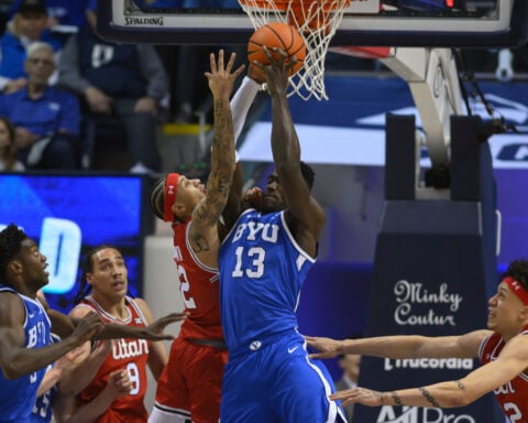 AJ Dybantsa scores 43 points to set a BYU freshman record as No. 13 Cougars beat Utah 91-78