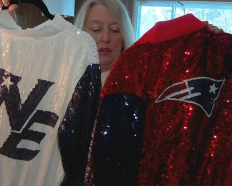 Patriots superfans craft their own matching wardrobes for game days